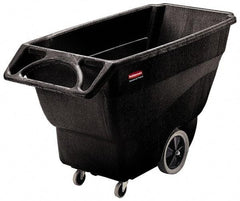 Rubbermaid - 600 Lb Load Capacity, 3/4 Cu Yd, Structural Foam Tilt Truck - 30-1/4" Wide x 64-1/2" Long x 38" High, Black - Industrial Tool & Supply