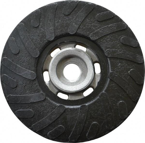 Made in USA - 4-1/2" Diam Disc Backing Ribbed Backing Pad - Soft Density, 13,000 RPM - Industrial Tool & Supply