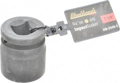 Blackhawk by Proto - 3/4" Drive 1-1/4" Standard Impact Socket - 6 Points, 2-13/64" OAL - Industrial Tool & Supply