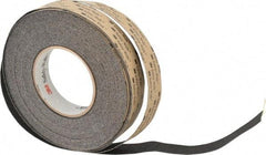 3M - Black Solid Color Anti-Slip Vinyl Tape - 1" Wide x 60' Long, Heavy/High Traffic - Industrial Tool & Supply