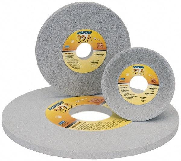 Norton - 16" Diam x 5" Hole x 2" Wide Centerless & Cylindrical Grinding Wheel - 46 Grit, Aluminum Oxide, Type 1, Coarse Grade, Vitrified Bond, No Recess - Industrial Tool & Supply