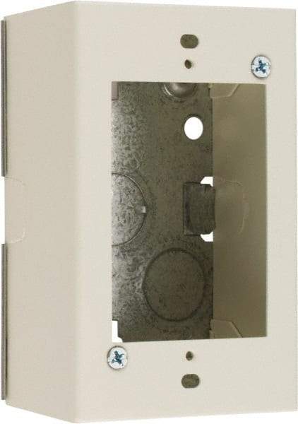 Wiremold - 1 Gang, (2) 1/2" Knockouts, Steel Rectangle Device Box - 4-5/8" Overall Height x 2-7/8" Overall Width x 1-3/4" Overall Depth - Industrial Tool & Supply