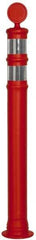 PRO-SAFE - 42" High x 4" Wide Reflective Delineator Post - Plastic, 2 Lbs, Fluorescent Orange - Industrial Tool & Supply
