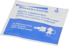 Bausch & Lomb - Facepiece Alcohol-Free Wipes - 8" Long x 5" Wide - Industrial Tool & Supply