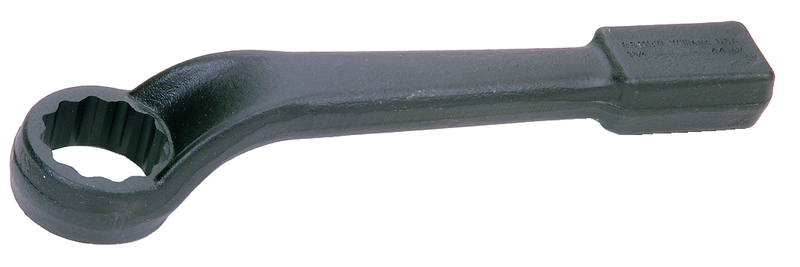 50(mm) x13"OAL- 12 Point-Black Oxide-Offset Striking Wrench - Industrial Tool & Supply