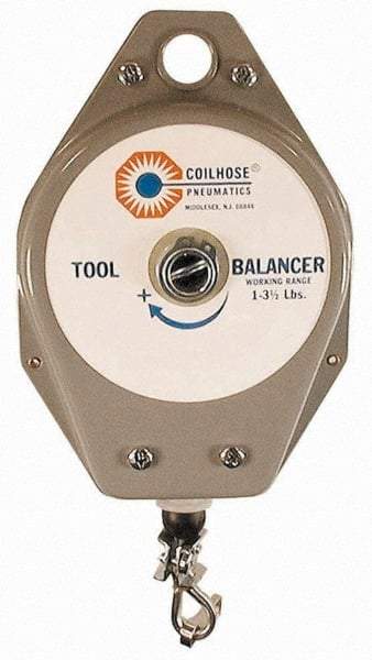 Coilhose Pneumatics - 25 Lb Load Capacity, 8" Travel Distance, Tool Balancer - Tension Adjustment - Industrial Tool & Supply