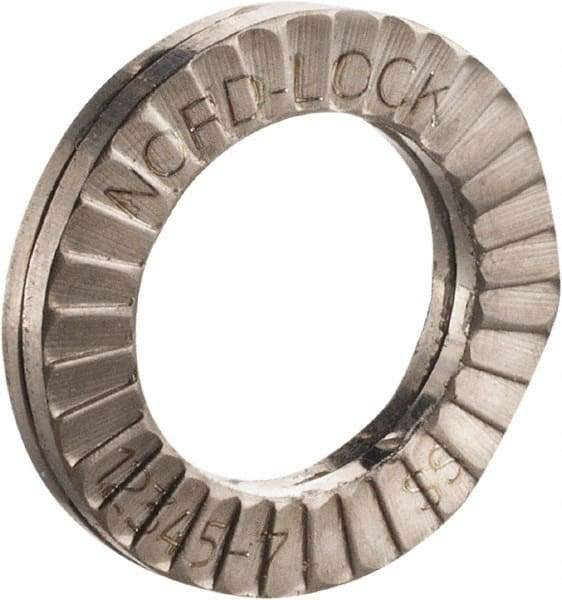 Nord-Lock - 5/16", Uncoated, Stainless Steel Wedge Lock Washer - Grade 316L, 0.336 to 0.344" ID - Industrial Tool & Supply
