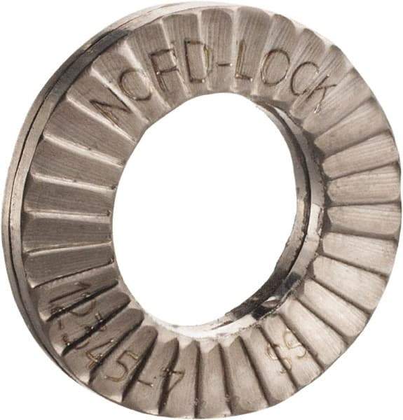 Nord-Lock - 3/8", Uncoated, Stainless Steel Wedge Lock Washer - Grade 316L, 0.406 to 0.414" ID - Industrial Tool & Supply