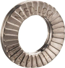 Nord-Lock - 1/2", 1.008" OD, Uncoated, Stainless Steel Wedge Lock Washer - Grade 316L, 0.522 to 0.538" ID - Industrial Tool & Supply