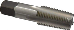 Kennametal - 1/2-14 NPT Thread, 4 Flute Standard Pipe Tap - 3-1/8" OAL, 1.656" Thread Length, 11/16" Shank Diam, Bright Finish, High Speed Steel - Exact Industrial Supply