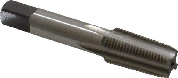 Kennametal - 1/8-27 NPTF Thread, 4 Flute Standard Pipe Tap - 2.13" OAL, 3/4" Thread Length, 5/16" Shank Diam, Bright Finish, High Speed Steel - Exact Industrial Supply