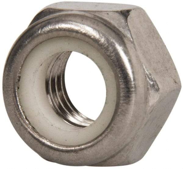 Value Collection - M2.5x0.45 Metric Coarse 18-8 & Austenitic Grade A2 Hex Lock Nut with Nylon Insert - 2.5mm High, Uncoated - Industrial Tool & Supply