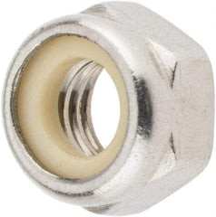 Value Collection - M5x0.80 Metric Coarse 18-8 & Austenitic Grade A2 Hex Lock Nut with Nylon Insert - 5mm High, Uncoated - Industrial Tool & Supply