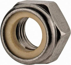 Value Collection - M12x1.75 Metric Coarse 18-8 & Austenitic Grade A2 Hex Lock Nut with Nylon Insert - 12mm High, Uncoated - Industrial Tool & Supply