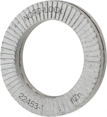 Nord-Lock - 5/8", Zinc Flake, Steel Wedge Lock Washer - Grade 2, 0.662 to 0.678" ID - Industrial Tool & Supply