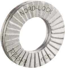 Nord-Lock - 7/8", Zinc Flake, Steel Wedge Lock Washer - Grade 2, 0.912 to 0.928" ID - Industrial Tool & Supply