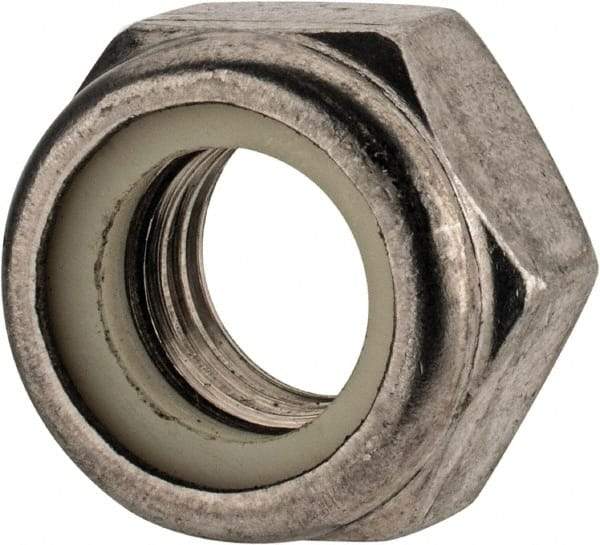 Value Collection - M14x2.00 Metric Coarse 18-8 & Austenitic Grade A2 Hex Lock Nut with Nylon Insert - 14mm High, Uncoated - Industrial Tool & Supply