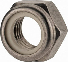Value Collection - M16x2.00 Metric Coarse 18-8 & Austenitic Grade A2 Hex Lock Nut with Nylon Insert - 16mm High, Uncoated - Industrial Tool & Supply