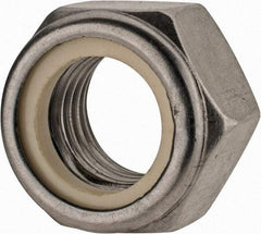 Value Collection - M20x2.50 Metric Coarse 18-8 & Austenitic Grade A2 Hex Lock Nut with Nylon Insert - 20mm High, Uncoated - Industrial Tool & Supply