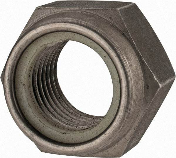 Value Collection - M27x3.00 Metric Coarse 18-8 & Austenitic Grade A2 Hex Lock Nut with Nylon Insert - 27mm High, Uncoated - Industrial Tool & Supply