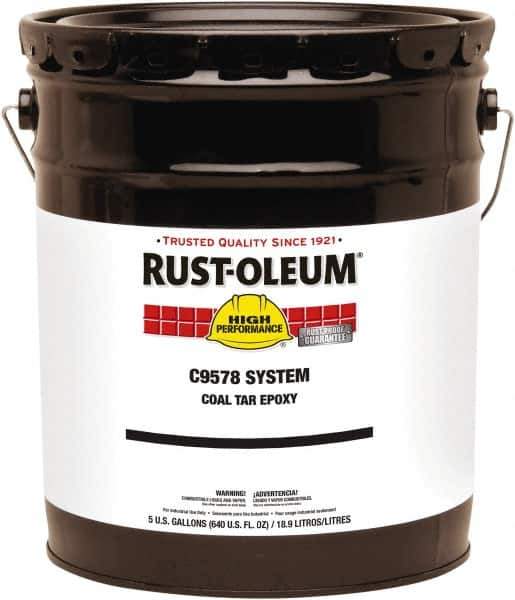 Rust-Oleum - 5 Gal Can Gloss Black Epoxy - 100 to 130 Sq Ft/Gal Coverage, 294 g/L VOC Content - Industrial Tool & Supply