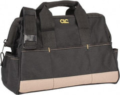 CLC - 22 Pocket Black & Khaki Polyester Tool Bag - 16" Wide x 8-1/2" Deep x 10" High - Industrial Tool & Supply