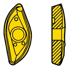 Seco - 218.20160 M08 Grade F40M Carbide Milling Insert - TiAlN/TiN Finish, 0.252" Thick, 0.63" Corner Radius - Industrial Tool & Supply