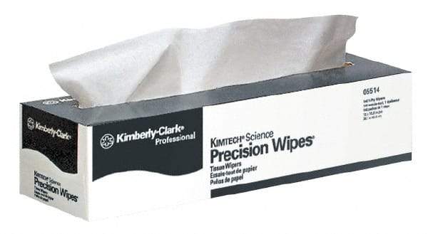 Kimtech - Dry Clean Room/Lab/Critical Task Wipes - Pop-Up, 16-5/8" x 14-3/4" Sheet Size, White - Industrial Tool & Supply