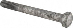 Value Collection - 5/16-18 UNC, 3" Length Under Head Hex Head Cap Screw - Partially Threaded, Grade 5 Steel, Hot Dipped Galvanized Finish, 1/2" Hex - Industrial Tool & Supply