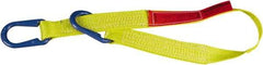 Lift-All - 14' Long x 4" Wide, 11,500 Lb Vertical Capacity, 2 Ply, Nylon Web Sling - 9,200 Lb Choker Capacity, Yellow - Industrial Tool & Supply