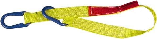 Lift-All - 18' Long x 4" Wide, 11,500 Lb Vertical Capacity, 2 Ply, Nylon Web Sling - 9,200 Lb Choker Capacity, Yellow - Industrial Tool & Supply