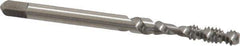 Kennametal - #6-32 UNC 2 Flute 2B Bottoming Spiral Flute Tap - Vanadium High Speed Steel, Bright Finish, 2" OAL, Right Hand Flute, Right Hand Thread, H3 - Exact Industrial Supply