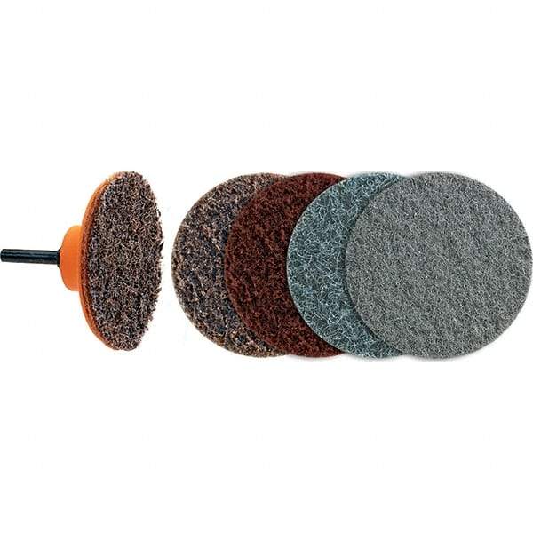 WALTER Surface Technologies - 3" Disc Diam, Aluminum Oxide Quick Change Disc - Type R Attaching System, Nonwoven, Fine Grade, 28,000 RPM, 04-G\xB6Twist Blendex Series - Industrial Tool & Supply