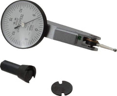 TESA Brown & Sharpe - 0.008 Inch Range, 0 Inch Dial Graduation, Horizontal Dial Test Indicator - 1-1/2 Inch White Dial, 0-4-0 Dial Reading, Accurate to 0.0001 Inch - Industrial Tool & Supply