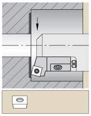 Kennametal - Series Screw-On, Right Hand Cut, 40mm Min Bore Diam, Boring Cartridge - 0.551" Back of Bar to Cutting Edge, SP.. Insert, 1.97" OAL, 15° Lead Angle - Industrial Tool & Supply