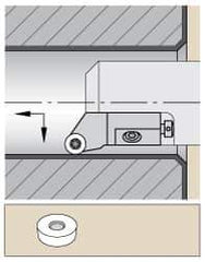 Kennametal - Series Screw-On, Right Hand Cut, 25mm Min Bore Diam, Boring Cartridge - 0.394" Back of Bar to Cutting Edge, RC.. Insert, 1.26" OAL, 0° Lead Angle - Industrial Tool & Supply