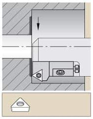 Kennametal - Series Screw-On, Right Hand Cut, 50mm Min Bore Diam, Boring Cartridge - 0.512" Back of Bar to Cutting Edge, TP.. Insert, 2.17" OAL, 30° Lead Angle - Industrial Tool & Supply