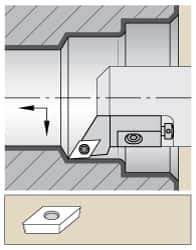 Kennametal - Series Screw-On, Right Hand Cut, 40mm Min Bore Diam, Boring Cartridge - 0.551" Back of Bar to Cutting Edge, DP.. Insert, 1.97" OAL, 3° Lead Angle - Industrial Tool & Supply