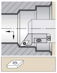 Kennametal - Series Screw-On, Left Hand Cut, 40mm Min Bore Diam, Boring Cartridge - 0.551" Back of Bar to Cutting Edge, DP.. Insert, 1.97" OAL, 3° Lead Angle - Industrial Tool & Supply