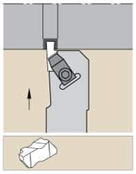 Kennametal - External Thread, Right Hand Cut, 12mm Shank Width x 12mm Shank Height Indexable Threading Toolholder - 150mm OAL, N.2R Insert Compatibility, NAS Toolholder, Series Top Notch - Industrial Tool & Supply
