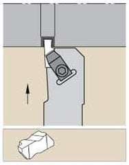 Kennametal - External Thread, Left Hand Cut, 16mm Shank Width x 16mm Shank Height Indexable Threading Toolholder - 125mm OAL, N.3L Insert Compatibility, NAS Toolholder, Series Top Notch - Industrial Tool & Supply