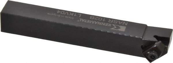 Kennametal - Internal/External Thread, Right Hand Cut, 5/8" Shank Width x 5/8" Shank Height Indexable Threading Toolholder - 4-1/2" OAL, N.2R Insert Compatibility, NAS Toolholder, Series Top Notch - Industrial Tool & Supply