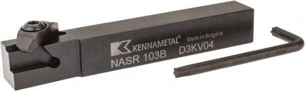 Kennametal - Internal/External Thread, Right Hand Cut, 5/8" Shank Width x 5/8" Shank Height Indexable Threading Toolholder - 4-1/2" OAL, N.3R Insert Compatibility, NAS Toolholder, Series Top Notch - Industrial Tool & Supply