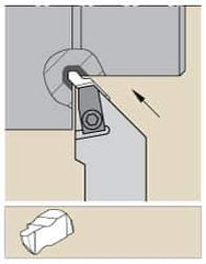 Kennametal - Internal/External Thread, Right Hand Cut, 3/4" Shank Width x 3/4" Shank Height Indexable Threading Toolholder - 4-1/2" OAL, NU 3125L Insert Compatibility, NR Toolholder, Series Top Notch - Industrial Tool & Supply