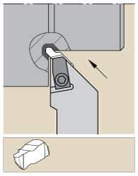 Kennametal - Internal/External Thread, Left Hand Cut, 1-1/4" Shank Width x 1-1/4" Shank Height Indexable Threading Toolholder - 6" OAL, NU 3125R Insert Compatibility, NR Toolholder, Series Top Notch - Industrial Tool & Supply