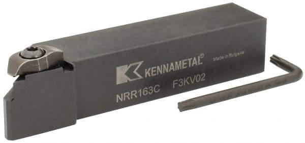 Kennametal - Internal/External Thread, Right Hand Cut, 1" Shank Width x 1" Shank Height Indexable Threading Toolholder - 5" OAL, NU 3125L Insert Compatibility, NR Toolholder, Series Top Notch - Industrial Tool & Supply