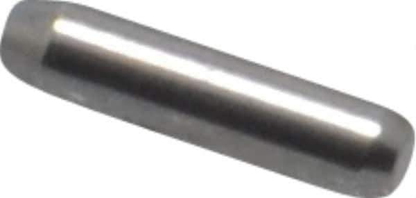 Made in USA - 1/16" Diam x 1/4" Pin Length 416 Stainless Steel Precision Dowel Pin - Passivated Finish, C 36-42 Hardness, 2 Beveled End - Industrial Tool & Supply