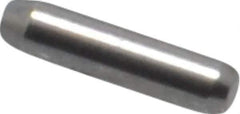 Made in USA - 1/16" Diam x 1/4" Pin Length 416 Stainless Steel Precision Dowel Pin - Passivated Finish, C 36-42 Hardness, 2 Beveled End - Industrial Tool & Supply