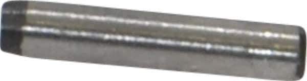 Made in USA - 1/16" Diam x 5/16" Pin Length 416 Stainless Steel Precision Dowel Pin - Passivated Finish, C 36-42 Hardness, 2 Beveled End - Industrial Tool & Supply