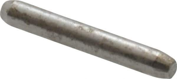 Made in USA - 1/16" Diam x 7/16" Pin Length 416 Stainless Steel Precision Dowel Pin - Passivated Finish, C 36-42 Hardness, 2 Beveled End - Industrial Tool & Supply